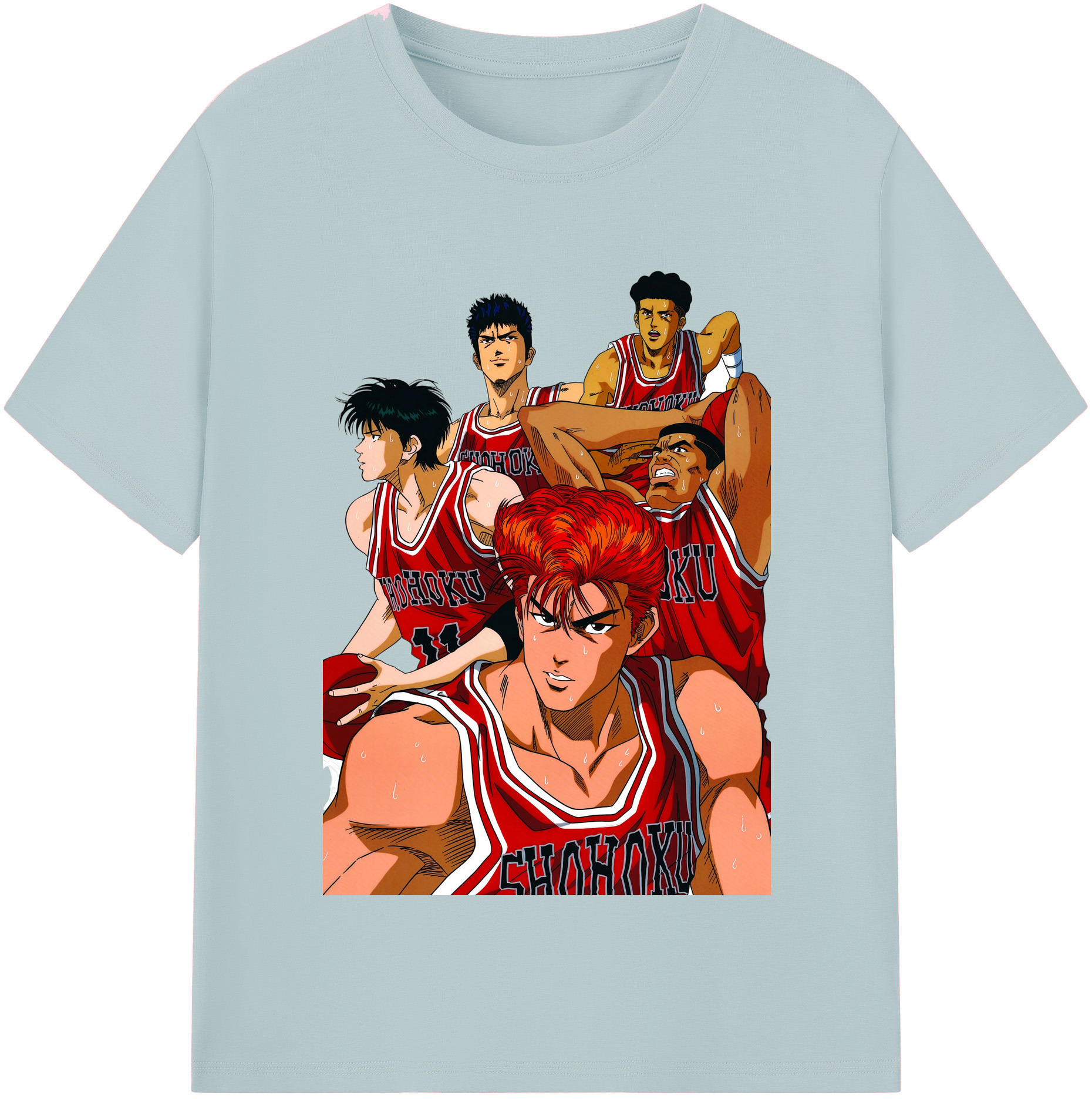 SLAM DUNK／スラムダンク 綿100％半袖Tシャツ（フロントプリント）